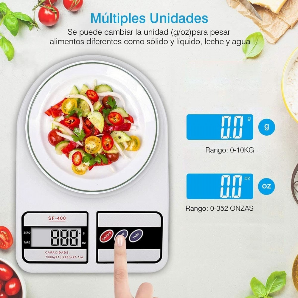 Pesa Alimentos Bascula Gramera Digital Balanza Dieta